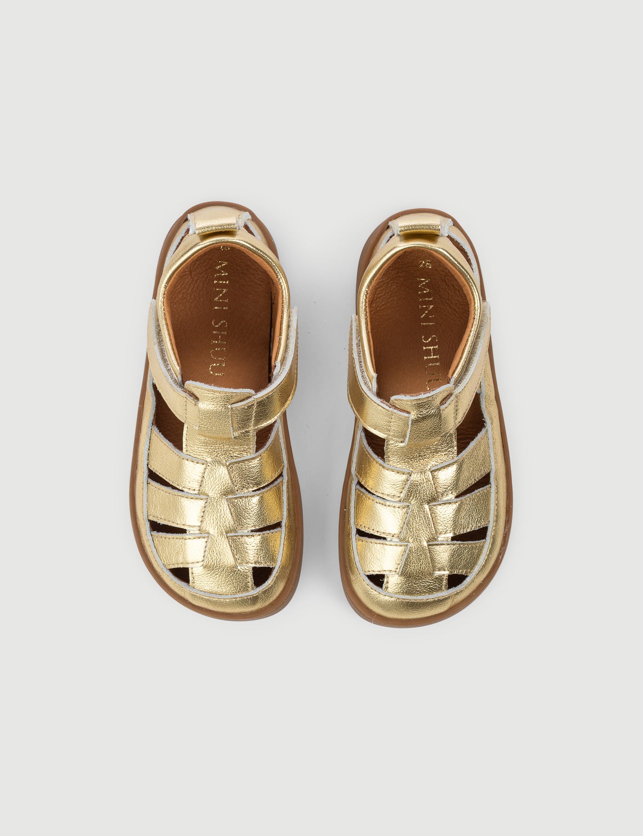 SANDALIA ROMANA DORADA - Zapato Barefoot Artesanal | SHUU BAREFOOT