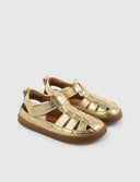 SANDALIA ROMANA DORADA - Zapato Barefoot Artesanal | SHUU BAREFOOT