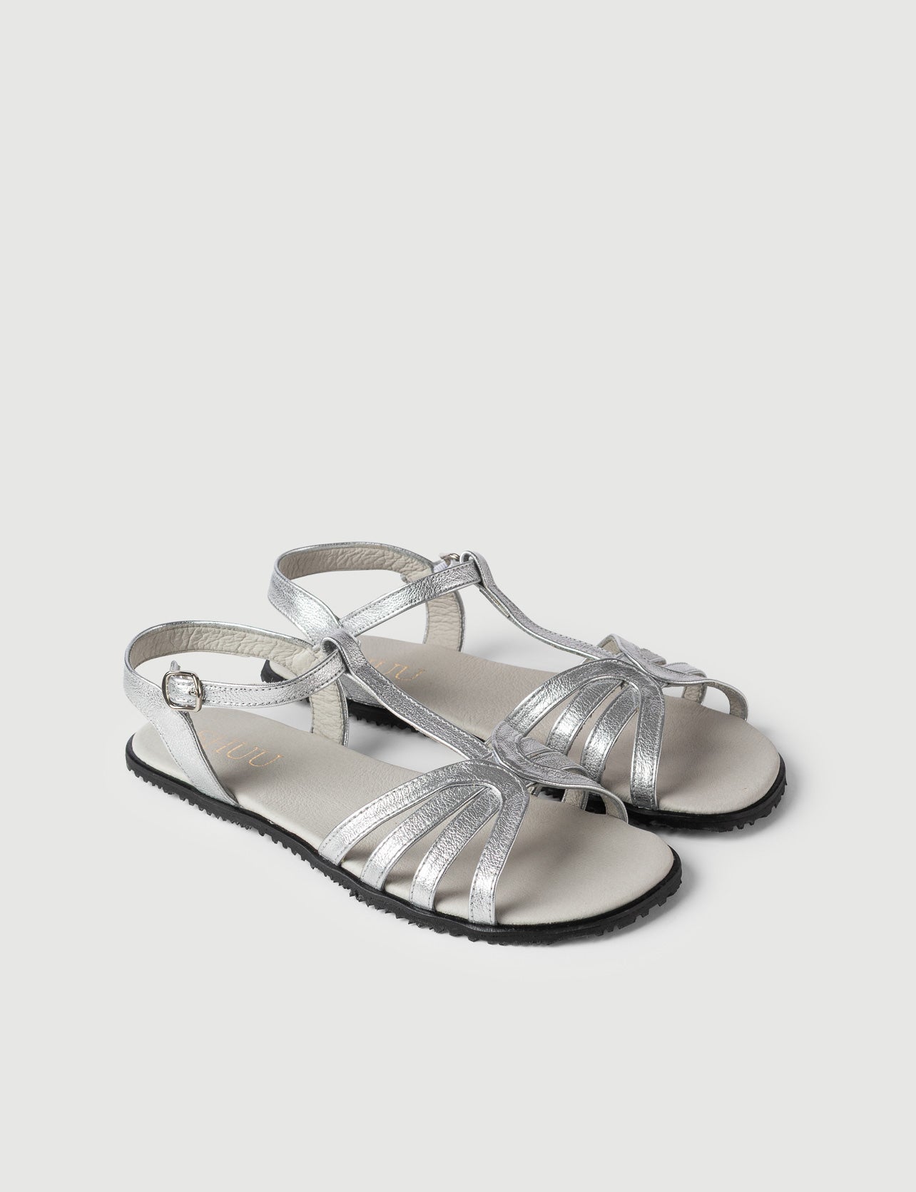 SANDALIA VENUS PLATA - Zapato Barefoot Artesanal | SHUU BAREFOOT