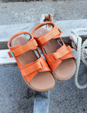 SANDALIA NINJA MICROFIBRA NARANJA - Zapato Barefoot Artesanal | SHUU BAREFOOT